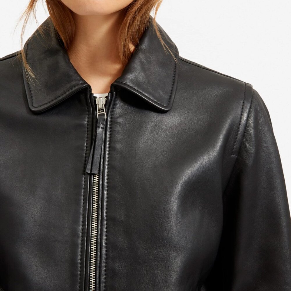 The Everlane Modern Leather Jacket - Black